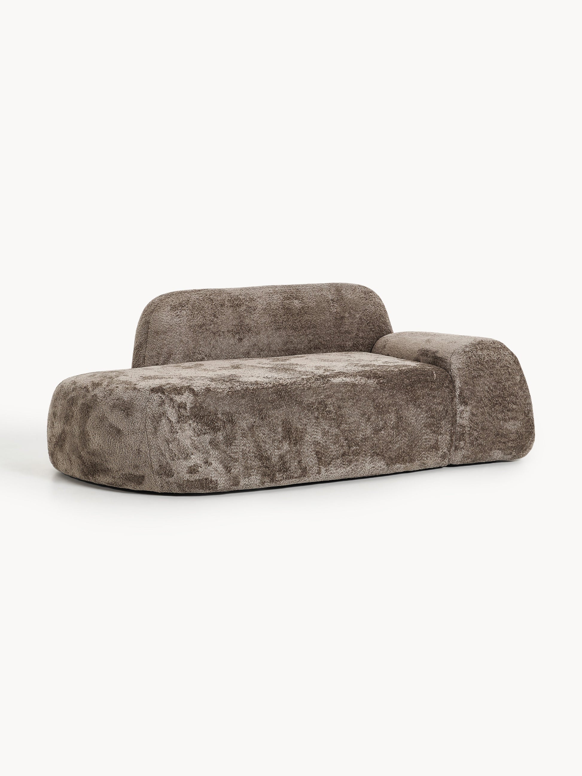 Simpales Wolke Chaise Longue Sofa in Teddy Bouclé, 2-Seater