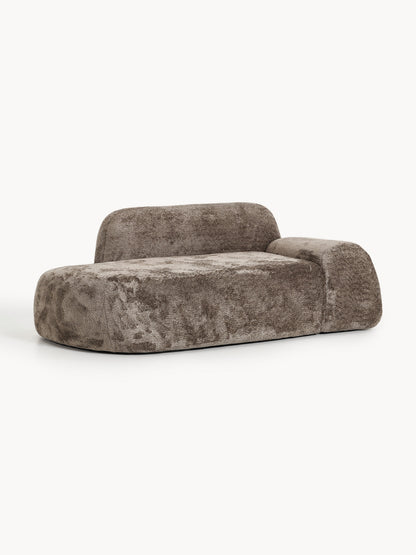 Simpales Wolke Chaise Longue Sofa in Teddy Bouclé, 2-Seater