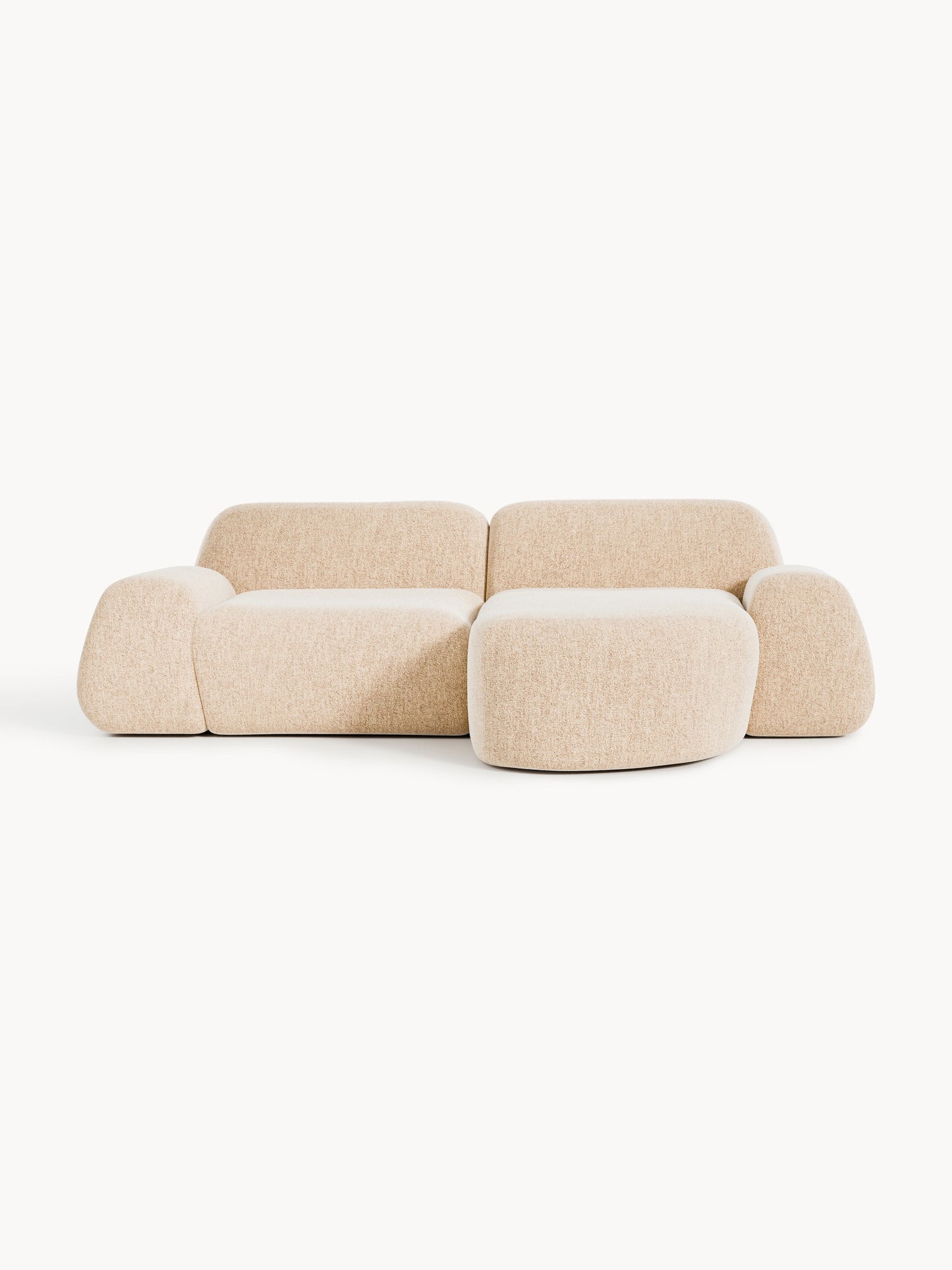 Simpales Wolke Corner Sofa in Bouclé, Modular (3-Seater)