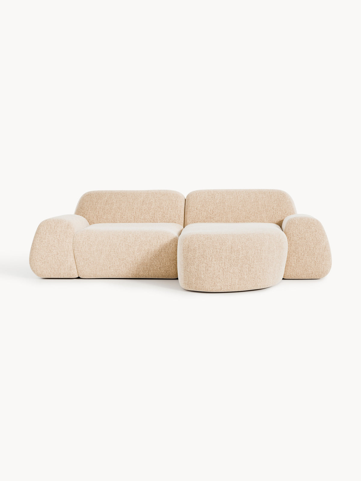 Simpales Wolke Corner Sofa in Bouclé, Modular (3-Seater)
