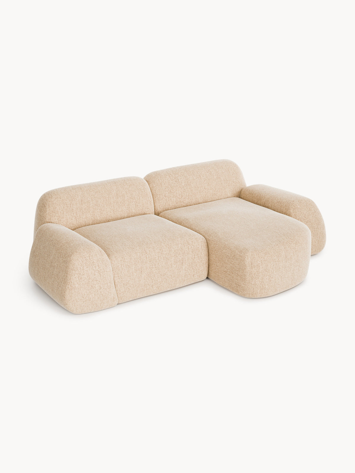 Simpales Wolke Corner Sofa in Bouclé, Modular (3-Seater)