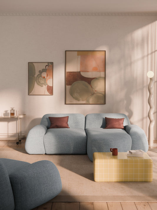 Simpales Wolke Corner Sofa in Bouclé, Modular (3-Seater)
