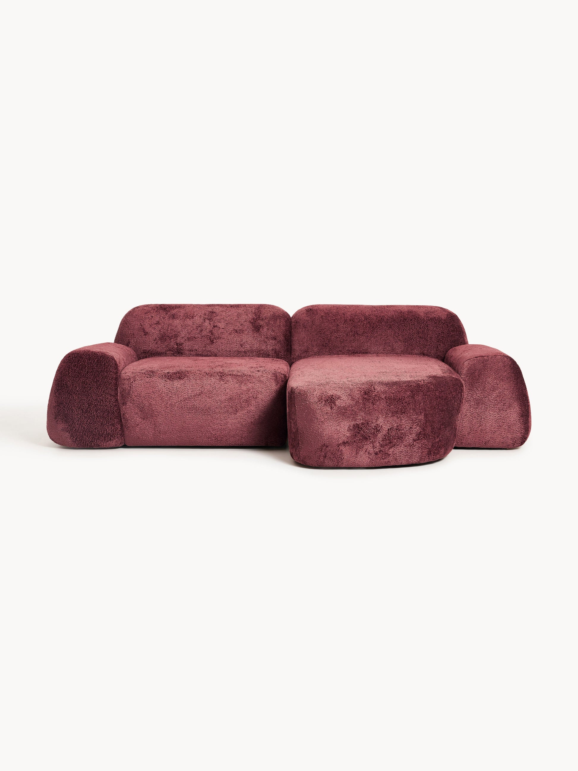 Simpales Wolke Corner Sofa in Teddy Bouclé, Modular (3-Seater)