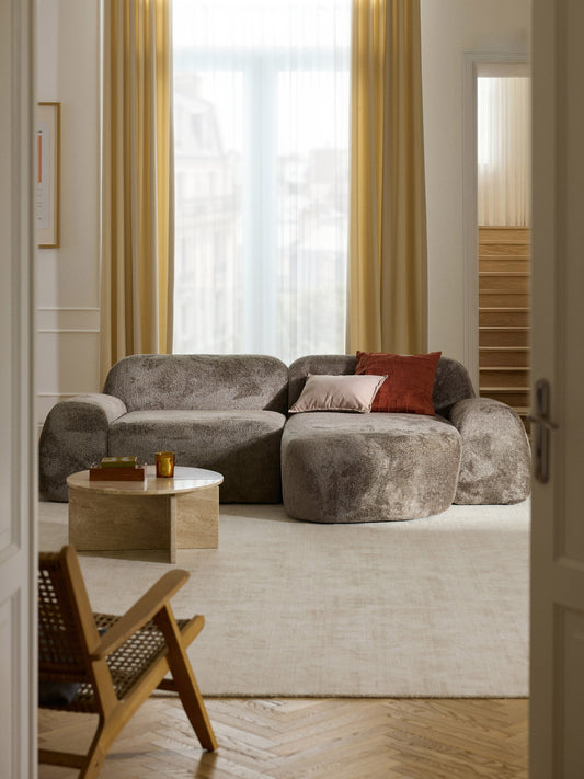 Simpales Wolke Corner Sofa in Teddy Bouclé, Modular (3-Seater)