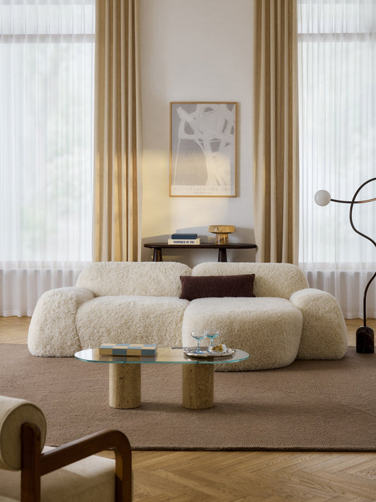 Simpales Wolke Corner Sofa in Teddy, Modular (3-Seater)