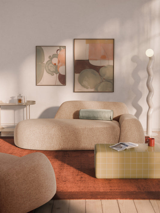 Simpales Wolke Sofa with Chaise Longue (2-Seater), Bouclé
