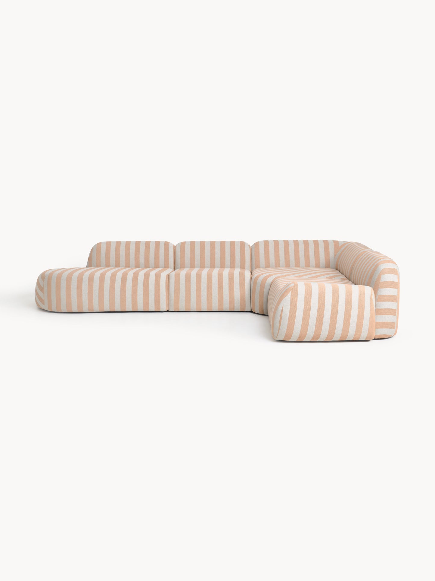 Simpales Wolke Striped XL Corner Sofa with Chaise Longue, Modular