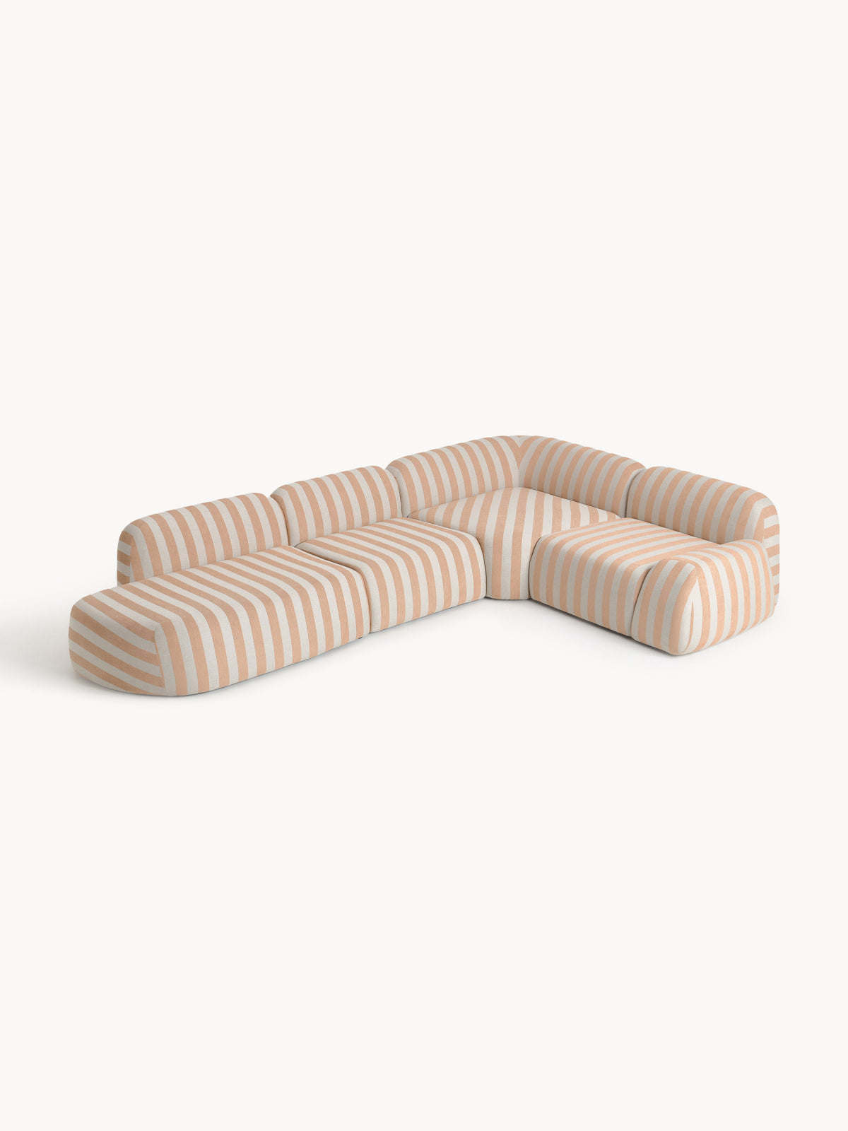 Simpales Wolke Striped XL Corner Sofa with Chaise Longue, Modular