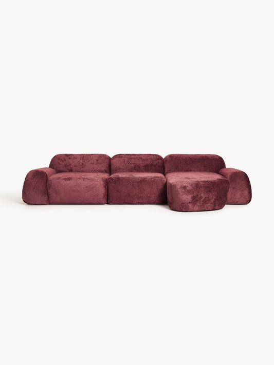 Simpales Wolke Teddy Bouclé Modular Corner Sofa, 4-Seater