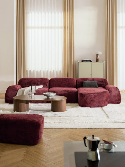 Simpales Wolke Teddy Bouclé Modular Corner Sofa, 4-Seater
