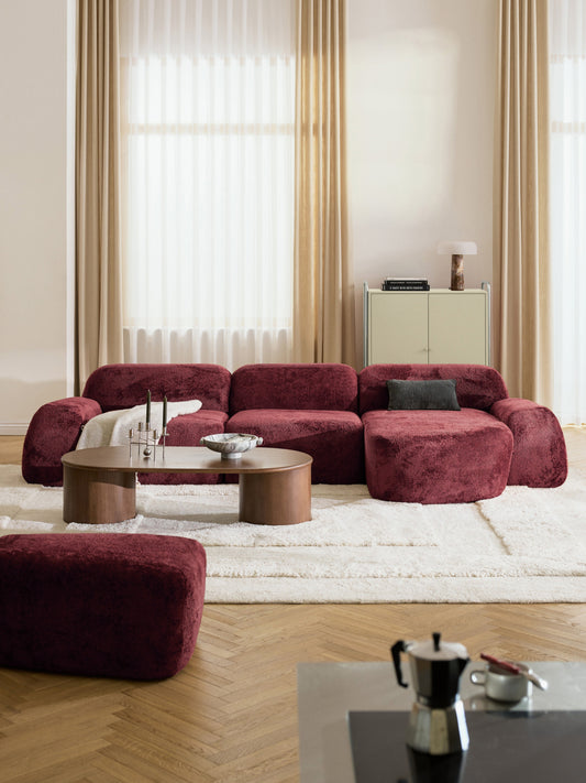Simpales Wolke Teddy Bouclé Modular Corner Sofa, 4-Seater
