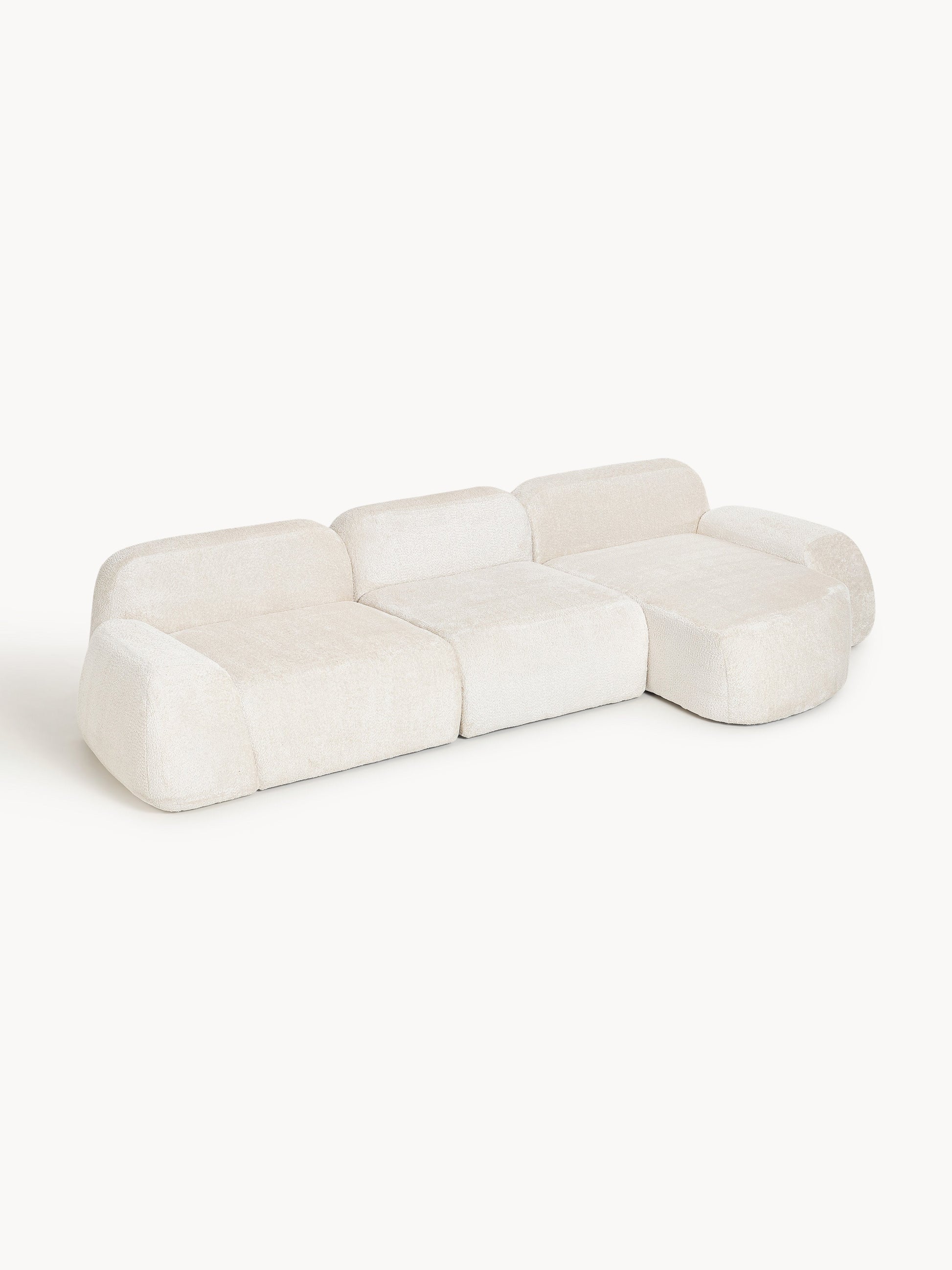 Simpales Wolke Teddy Bouclé Modular Corner Sofa, 4-Seater