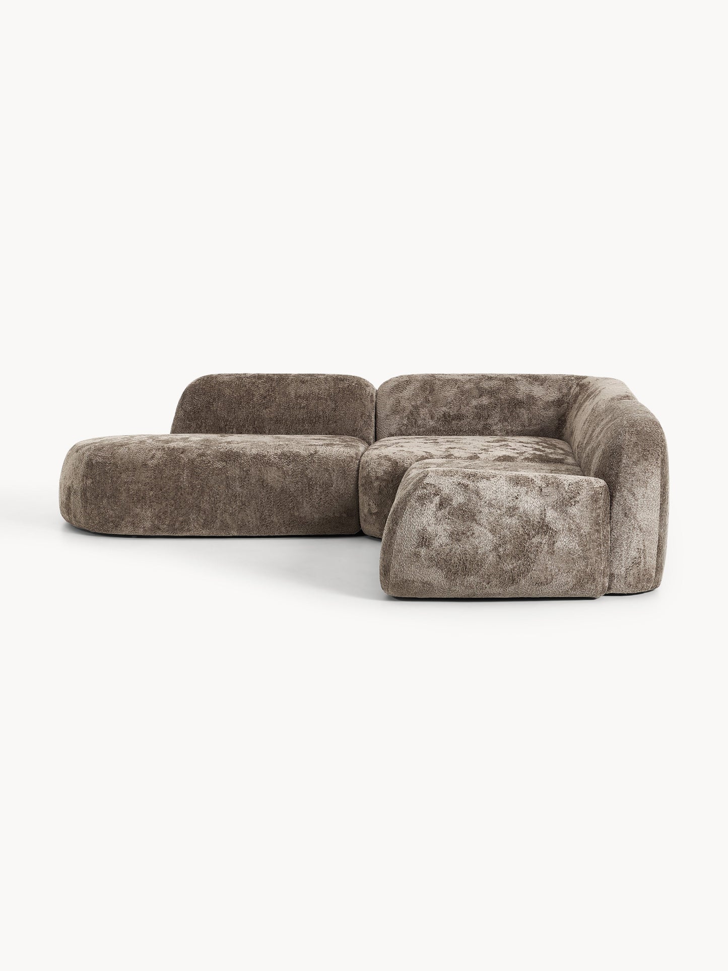 Simpales Wolke Teddy Bouclé Modular Corner Sofa with Chaise Longue, 4-Seater