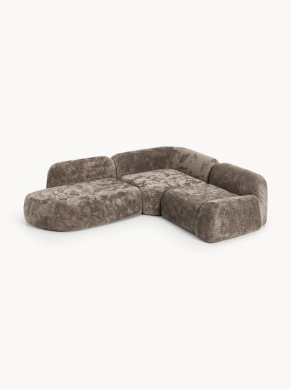 Simpales Wolke Teddy Bouclé Modular Corner Sofa with Chaise Longue, 4-Seater