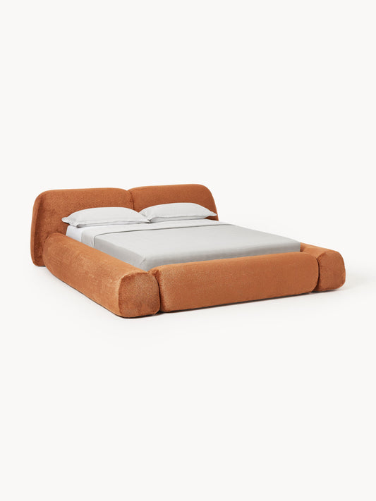 Simpales Wolke Teddy Bouclé Upholstered Bed with Storage