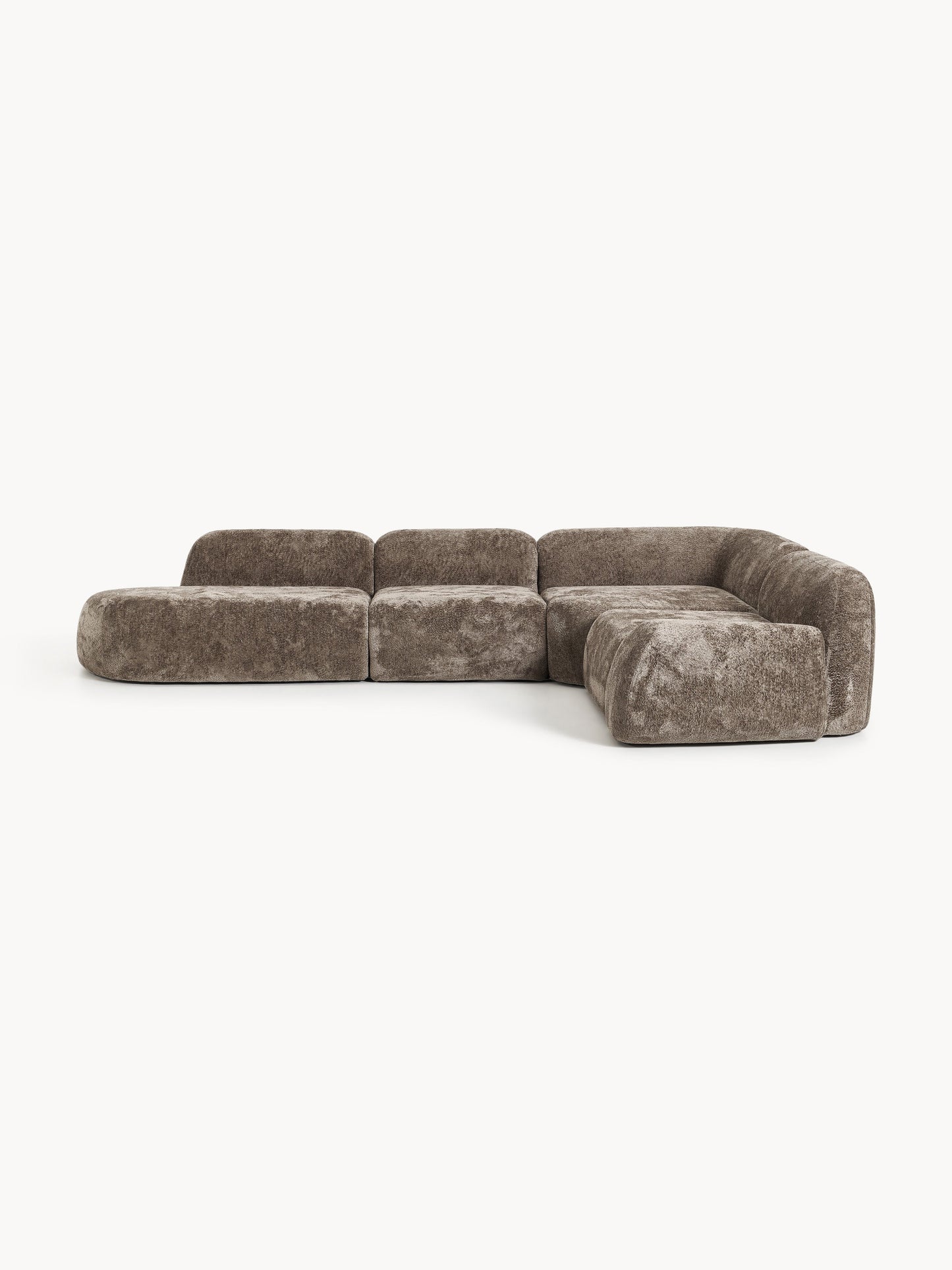 Simpales Wolke Teddy Bouclé XL Modular Corner Sofa with Chaise Longue