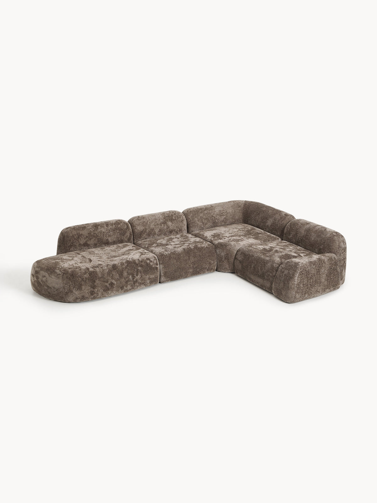 Simpales Wolke Teddy Bouclé XL Modular Corner Sofa with Chaise Longue