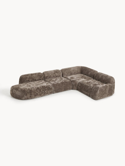 Simpales Wolke Teddy Bouclé XL Modular Corner Sofa with Chaise Longue