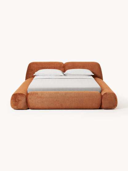 Simpales Wolke Upholstered Bed, Teddy Bouclé