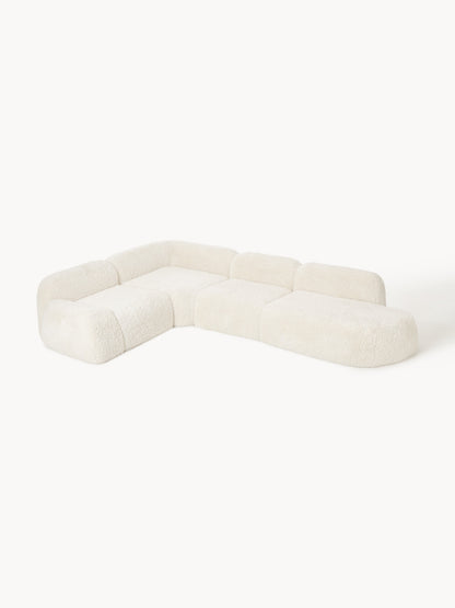 Simpales Wolke XL Corner Sofa with Chaise Longue, Modular, Teddy